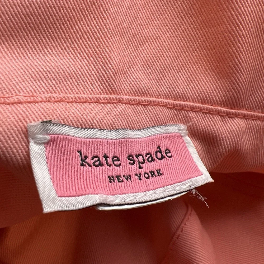 Kate Spade New York Palm Fronds Reversible Bucket Hat Green Cream One Size